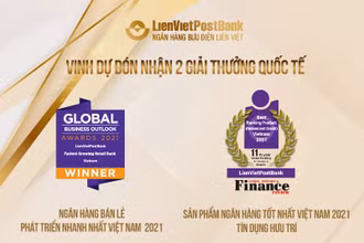LienVietPostBank vinh dự nhận 2 giải thưởng quốc tế uy tín