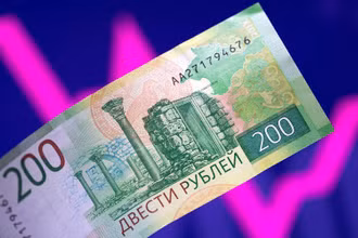 Đồng ruble của Nga. (Ảnh: Reuters)