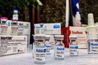 Vaccine Abdala ngừa Covid-19 của Cuba. (Ảnh: AFP/TTXVN)
