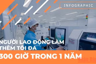 [Infographic] Người lao động làm thêm tối đa 300 giờ trong một năm