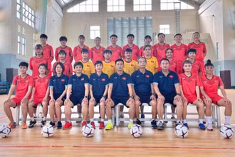 ĐT nữ futsal quốc gia tập trung chuẩn bị SEA Games 31. (Ảnh: VFF)