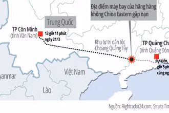 Vụ tai nạn máy bay chở 132 người tại Trung Quốc