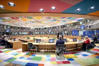 Toàn cảnh Hội nghị thượng đỉnh EU ở Brussels, Bỉ ngày 18/7/2020. (Ảnh tư liệu: THX/TTXVN)
