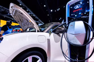 Một chiếc xe điện của hãng Great Wall Motor trưng bày tại Triển lãm ô tô quốc tế Bangkok 2022. (Ảnh: Reuters)
