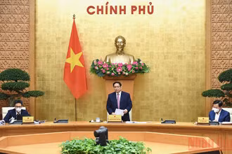 Thủ tướng Phạm Minh Chính chủ trì phiên họp. (Ảnh: TRẦN HẢI)