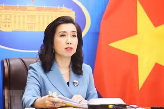 Người phát ngôn Bộ Ngoại giao Lê Thị Thu Hằng. (Ảnh: TTX)