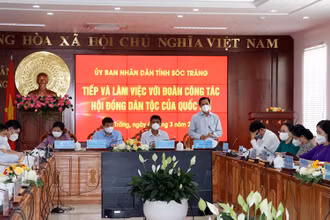 Buổi làm việc giữa Đoàn công tác và lãnh đạo tỉnh Sóc Trăng.