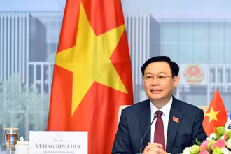Chủ tịch Quốc hội Vương Đình Huệ. (Ảnh: DUY LINH)