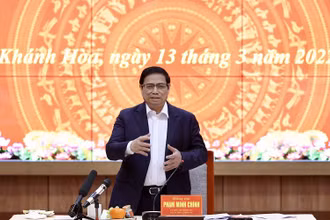 Thủ tướng Phạm Minh Chính phát biểu tại cuộc làm việc.