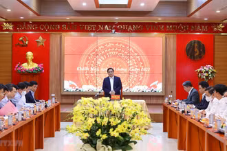 hủ tướng Phạm Minh Chính chủ trì làm việc với lãnh đạo chủ chốt tỉnh Khánh Hòa. (Ảnh: Dương Giang/TTXVN)