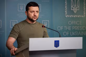Tổng thống Ukraine Volodymyr Zelensky. (Ảnh: Reuters)