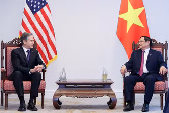 Thủ tướng Phạm Minh Chính đã tiếp Bộ trưởng Ngoại giao Hoa Kỳ Antony Blinken. (Ảnh: NHẬT BẮC)