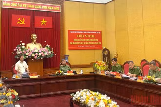 Đoàn kiểm tra số 8 của Ban chỉ đạo Trung ương về phòng, chống tham nhũng, tiêu cực làm việc tại Bộ Công an. 