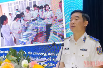 Thiếu tướng Bùi Quốc Oai, Chính ủy Cảnh sát biển báo cáo sơ kết 3 năm thực hiện Đề án.