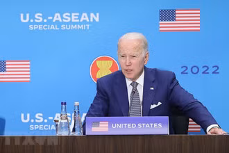 Tổng thống Mỹ Joe Biden tại Hội nghị thượng đỉnh đặc biệt ASEAN-Hoa Kỳ. Ảnh: TTXVN