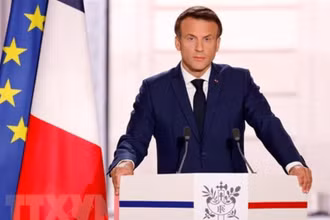 Tổng thống tái đắc cử Pháp Emmanuel Macron. (Ảnh: AFP/TTXVN)