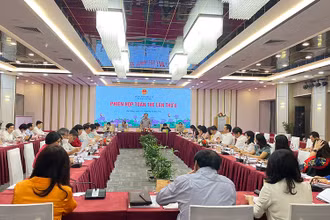 Đồng chí Trần Thanh Mẫn, Ủy viên Bộ Chính trị, Phó Chủ tịch Thường trực Quốc hội phát biểu chỉ đạo tại phiên họp.