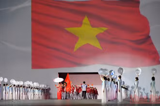 Đoàn thể thao Việt Nam. (Ảnh: THÀNH ĐẠT)
