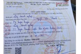 Sở Thông tin và Truyền thông tỉnh Thái Bình đang phối hợp Thanh tra Bộ Thông tin và Truyền thông làm rõ dấu hiệu vi phạm của Viện Hỗ trợ pháp lý và bảo vệ môi trường khi cấp giấy giới thiệu cho phóng viên.