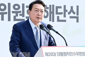 Tổng thống đắc cử của Hàn Quốc Yoon Suk-yeol. (Ảnh: Yonhap/TTXVN)