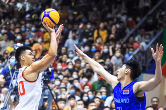 Đầu tàu Chris Dierker thi đấu xuất sắc giúp đội tuyển nam 3x3 Việt Nam lọt vào chung kết. (Ảnh: Minh Phú)