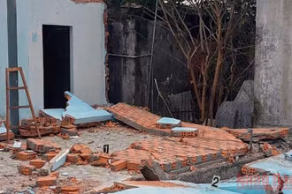 Hiện trường vụ tai nạn. (ẢNH: CTV)