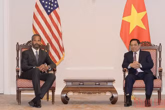 Thủ tướng Phạm Minh Chính tiếp ông Marc Allen, Giám đốc Chiến lược kiêm Phó Chủ tịch Cấp cao, Chiến lược và Phát triển doanh nghiệp của Tập đoàn Boeing.