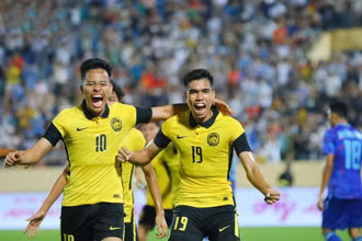 U23 Malaysia có bàn thắng ở phút bù giờ cuối cùng để ấn định chiến thắng 2-1. (Ảnh: R.D)