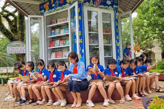 Tỉnh Đoàn, Hội đồng Đội tỉnh Cao Bằng xây dựng Không gian đọc sách, tương tác và sinh hoạt Đội tại Trường Tiểu học Hợp Giang, thành phố Cao Bằng.