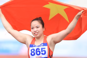 Lò Thị Hoàng phá kỷ lục SEA Games tồn tại 15 năm. (Ảnh: TTXVN)