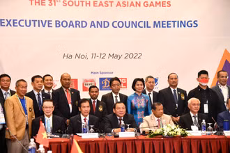 Đại diện Ủy ban Olympic các quốc gia thành viên khu vực Đông Nam Á tham dự hội nghị. (Ảnh: Văn Duy)
