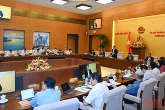 Quang cảnh phiên họp thứ 11 Ủy ban Thường vụ Quốc hội khóa XV. (Ảnh: DUY LINH)