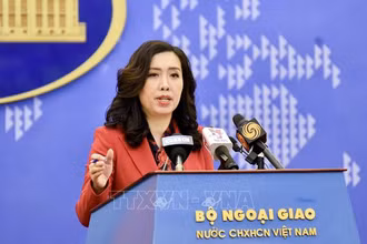 Người phát ngôn Bộ Ngoại giao Lê Thị Thu Hằng. (Ảnh: TTXVN)