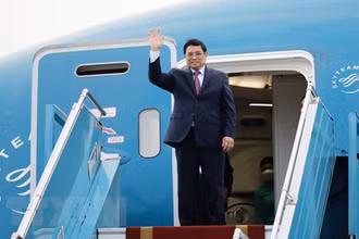 Thủ tướng Phạm Minh Chính lên đường tham dự Hội nghị Cấp cao đặc biệt ASEAN-Hoa Kỳ; thăm, làm việc tại Hoa Kỳ và Liên hợp quốc. (Ảnh: Dương Giang/TTXVN)