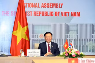 Chủ tịch Quốc hội Vương Đình Huệ. (Ảnh: DUY LINH)