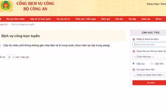 Người dân có thể truy cập cổng dịch vụ công Chính phủ hoặc dịch vụ công của Bộ Công an để thực hiện đăng ký cấp hộ chiếu phổ thông qua môi trường điện tử.