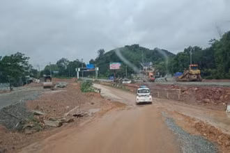 Một số hạng mục đường Bắc Sơn kéo dài đến nay chưa thi công xong.