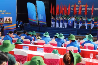 Toàn cảnh lễ phát động Chiến dịch Thanh niên tình nguyện hè 2022.