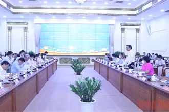 Quang cảnh buổi hoạt động giám sát của Đoàn đại biểu quốc hội Thành phố Hồ Chí Minh. 