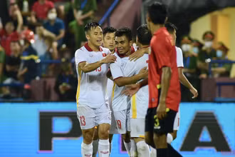 Hồ Thanh Minh ghi bàn thắng thứ hai cho U23 Việt Nam. (Ảnh: TRẦN HẢI)