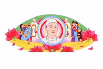 Google Doodle kỷ niệm 110 năm ngày sinh Giáo sư, Bác sĩ Tôn Thất Tùng. (Ảnh: Google)