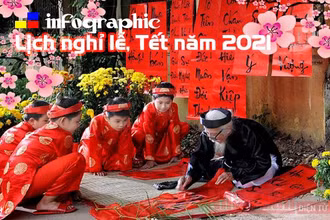 [Infographic] Các ngày nghỉ lễ, Tết trong năm 2021