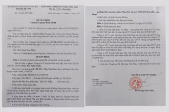Quyết định xử phạt vi phạm hành chính.