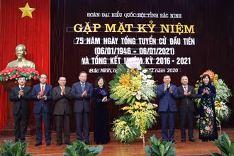 Đồng chí Tô Lâm dự kỷ niệm 75 năm Ngày Tổng tuyển cử tại Bắc Ninh