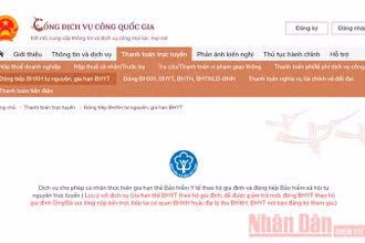 Nhiều người dùng đóng BHXH tự nguyện qua cổng dịch vụ công