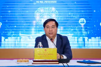 Thứ trưởng KHĐT Trần Duy Đông chủ trì buổi họp báo. (Ảnh: Bộ KHĐT)