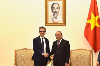 Thủ tướng Nguyễn Xuân Phúc tiếp Đại sứ, Trưởng Phái đoàn Liên hiệp châu Âu (EU) tại Việt Nam Giorgio Aliberti.