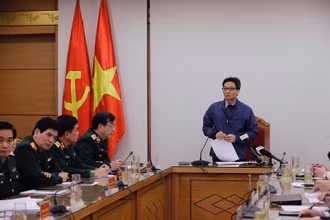 Phó Thủ tướng Vũ Đức Đam phát biểu tại cuộc họp. (Ảnh: VGP)