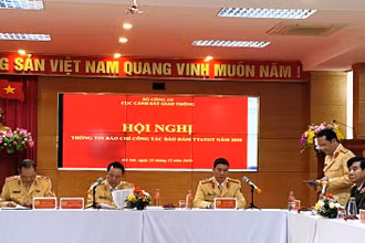 Lãnh đạo Cục CSGT thông tin về công tác bảo đảm trật tự an toàn giao thông năm 2020.