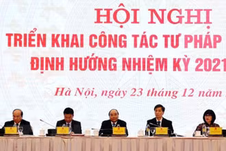 Thủ tướng Nguyễn Xuân Phúc chủ trì hội nghị. (Ảnh: TTXVN)